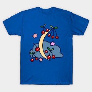 Cherry Crescent Moon T-Shirt